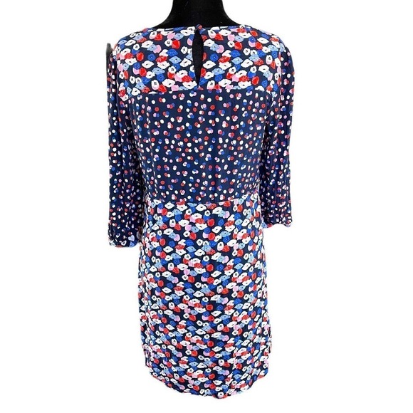 Boden Hotchpotch Poppy Meadow Floral Dress Blue Pink Multi Pattern Sz 6R - Picture 8 of 16